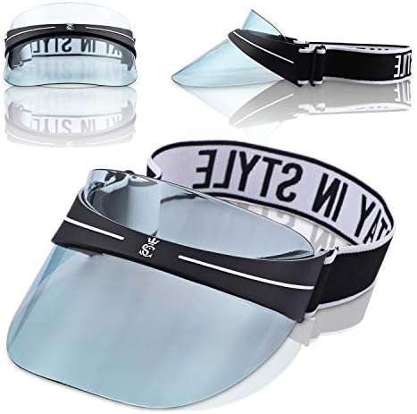 AKININIE Sun Transparent Visor Hat UV Protection,2019 Summer Style Sun Hat with Adjustable Headband