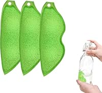 Mehrzweck-Schwamm-Set in Bohnenform, hitzebeständige Flasche und interne Reinigungsschwämme, wiederverwendbare Reinigungswerkzeuge, 3 Stück