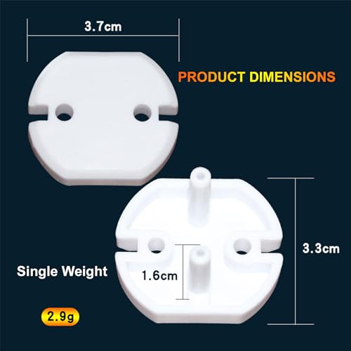 Heyiarbeit 30pcs Outlet Covers Child Proof Plug Cover Electrical Protector Safety Caps for Home Office Electrical Outlets Child Safety Socket Cover 2 Holes White
