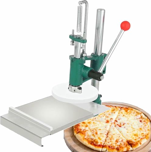Máquina de prensa de masa de pizza, máquina de formación de pasteles comercial con interruptores de arranque y base gruesa para una preparación eficiente de la masa