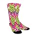 susiyo Vibrant Graffiti Motif Pink Hiking Socks Boy Girls - Cushioned Crew Socks for Kids Soft, Breathable & Seamless Toe for All-Day Comfort