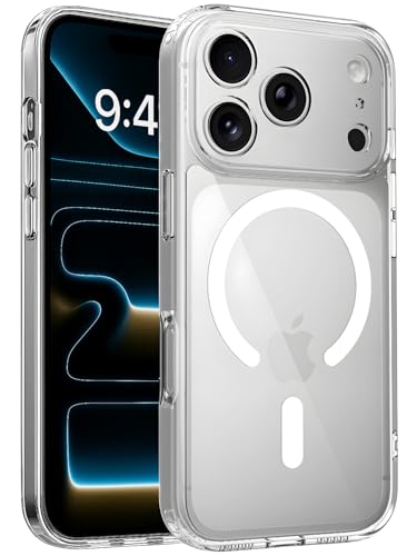 Capa Mag-Safe para [iPhone 17 PRO] Capinha Magnetica Premium com [Proteção de Câmera] Slim Clear Case Transparente [Anti-Amarelamento], Compatível com MagSafe, Resistente a Riscos e Anti Impacto