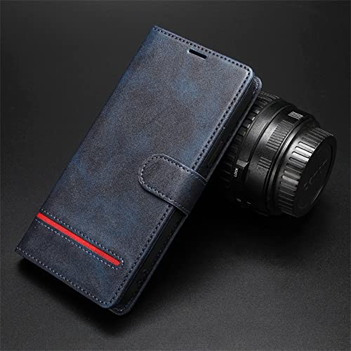 Étui portefeuille en cuir avec fente pour carte pour iPhone 12 Pro Max bleu