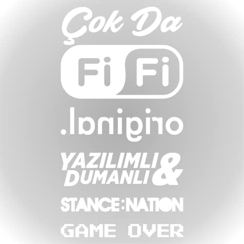 Quart Aksesuar 25 x 47 cm Arka Cam Sticker Set Oto Sticker Araba Sticker 06