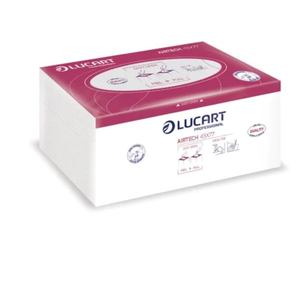 Lucart Professional, Texicell 43x77, Panni Estetica e Parrucchieri in Airlaid, 50 g/mq, Ideali per Usi Professionali, 100 pezzi, 43x77 cm, 1 confezione