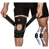 Hinged Knee Brace Support with Strap & Side Patella Stabilizers for Protection & Pain Relief for Arthritis, Meniscus Tear, ACL, MCL – Sports Compression Wrap for Running & Recovery – Men & Women
