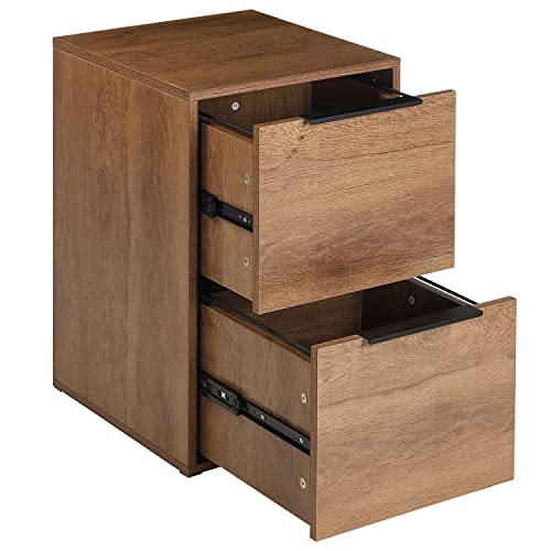Lucypal Wooden File Cabinet 2 Drawer,Vertical Storage Filing Cabinet With Hanging Bars For Letter Size,File Storage Cabinet Used For Home Office, Brown #TOP7