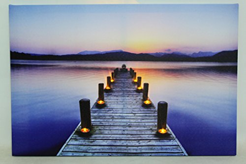 Northlight Sunset Boat Dock Canvas