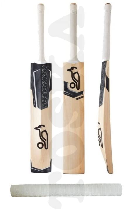 TOSKA Cricket Bat Full Size Popular Willow Kookaburra Cricket Bat with Extra One Grip for Tennis Ball, Leather Ball Rubber Ball, Plastic Ball (Men|Women) (Black.W) (B09SX448LB) Amazon Price History, Amazon Price Tracker