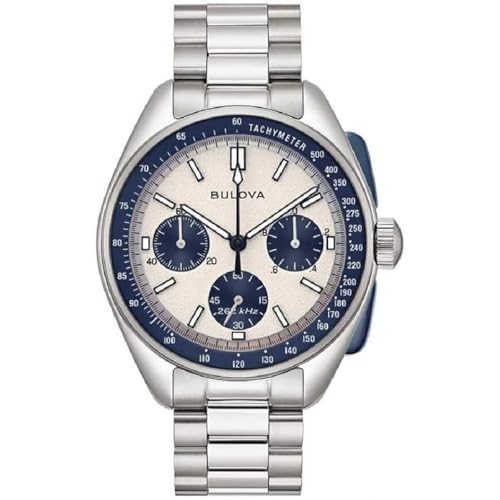 BULOVA Analógico Modelo Reloj 98A305 Lunar Pilot Acero 43 mm Esfera Blanca Hombre. Marca