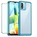 Produktbild KOARWVC Handyhülle für Redmi A1 Plus/A1+ Hülle, Redmi A2+/Poco C51/C50 Hülle mit HD Displayschutzfolie, Clear Crystal PC Hard Back Shockproof Cover Cases für Xiaomi Redmi A1+ Clear Blue