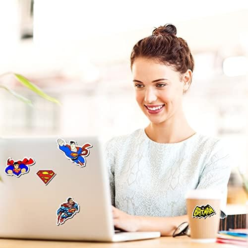 90 Pcs Superhero Stickers for Children,Wopin- Superman Stickers & Batman Stickers | Vinyl Stickers | Waterproof Stickers for Kids for Bicycle,Motorcycle,Laptop, Wall, Case, Console Water Bottle