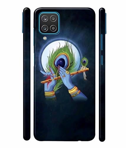 Image of Printed Hard Back Case Cover & Compatible for Samsung Galaxy M12 / Samsung F12 / Samsung A12 | Krishna Vector Art (Multicolor) - D1200