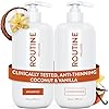 Routine Wellness Anti-Thinning Shampoo and Conditioner Set for Thinning Hair – Biotin DHT Blocker Women & Men – Color Safe Shampoo for Hair Loss & Healthier Hair – Coconut & Vanilla (Pack of 2)