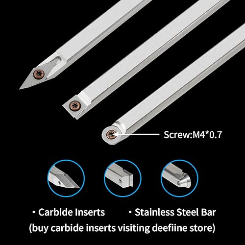 DEEFIINE 3pcs Mini Carbide Lathe Set