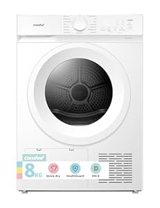 Comfee Wärmepumpentrockner, 8kg, Energieklasse D mit Wärmepumpentechnologie, UV-Licht für hygienische Reinheit, Auffrischen, LED-Display,Schnelltrocknen... [Energieklasse D]