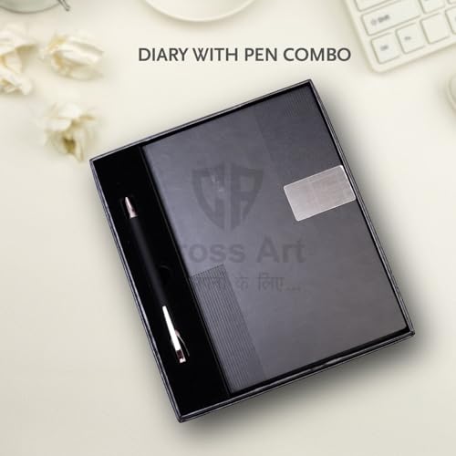 Image of Teak Wood Customized Diary & Pen Combo with Name | Premium 2 in 1 Corporate Gift Set for Employees Clients Boss | Personalized Office Gift for Diwali Birthday Anniversary