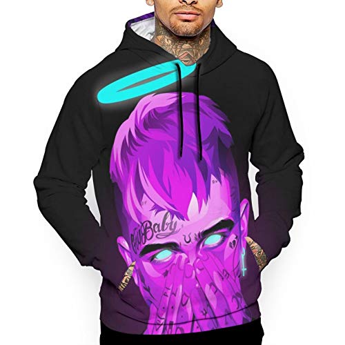 Men's Hoodie Sweatshirt Lil Love Peep Hoody Sweater Casual Christmas Hooded Kangroo Pocket Pullover Tops XL