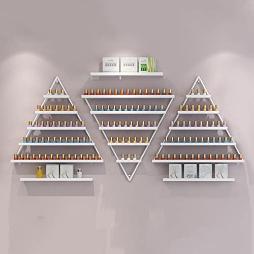 Estante de Esmalte de uñas de 5 Capas Estante de exhibición de Arte en la Pared, gabinete de Almacenamiento de Esmalte de uñas de Metal Que Ahorra Espacio, Puede Contener Esmalte de uñas, Aceite Ese Cover