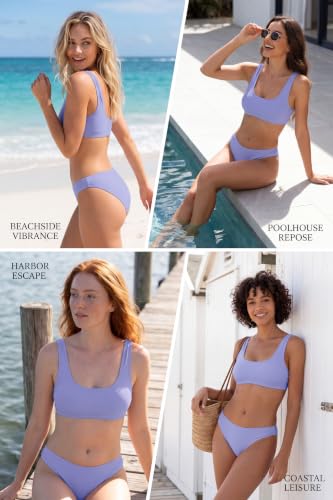 Image of Beautikini Period Swimwear for Teens Two Piece Leakproof Menstrual Bikini Swimsuit Sporty Bathing Suits for Girls Women