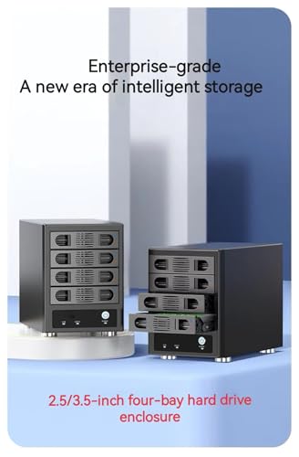 Image of Syba SY-ENC50104 4 Bay 3.5 inch SATA III HDD Non-RAID Enclosure - Supports USB 3.0 & eSATA Interface, Black