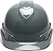 Pyramex Ridgeline Cap Style Hard Hat, 4-Point Ratchet Suspension, Slate Gray