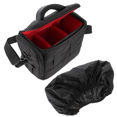 Operitacx Estuche para Cámara DSLR y Acolchado, Bolso Bandolera Resistente de Nailon Correa Ajustable, Protector contra Golpes y Polvo para Fotografía Portátil