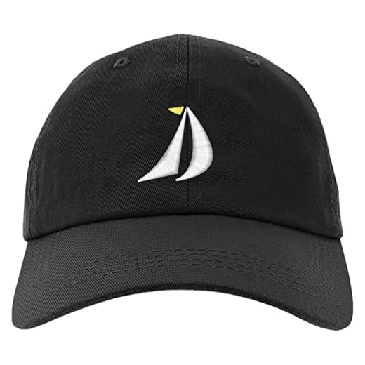 owndis Cap Sail Boat, Sailing Dad-EM-0050-Black