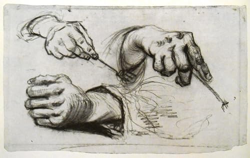 Peinture Murale Trois Mains Van Gogh Toile Murale Abstraite