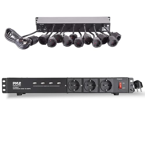 Multiprise Rack 1U Pyle avec 12 prises et 4 ports USB boîtier métal robuste
