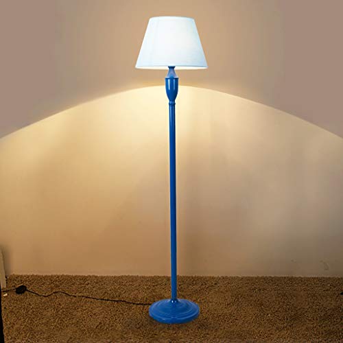 Style Méditerranéen Chambre Salon Mainstay Lampadaire, Étude Bleu Grand Lampe De Lecture Bureau Grenier Lampadaire, Linge Unique Abat Design Lampe sur Pied de Salon