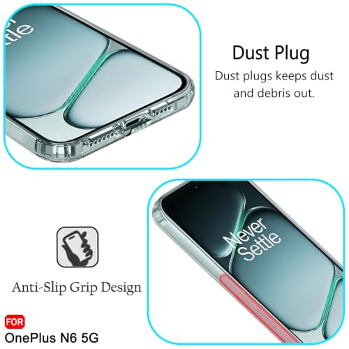 Image of TheGiftKart Back Cover Soft Case for OnePlus N6 5G | Best Camera Protection | Inbuilt Dust Plugs & Anti-Slip Grip | Ultra Clear Slim Back Cover Case for OnePlus N6 5G (Silicone, Transparent)