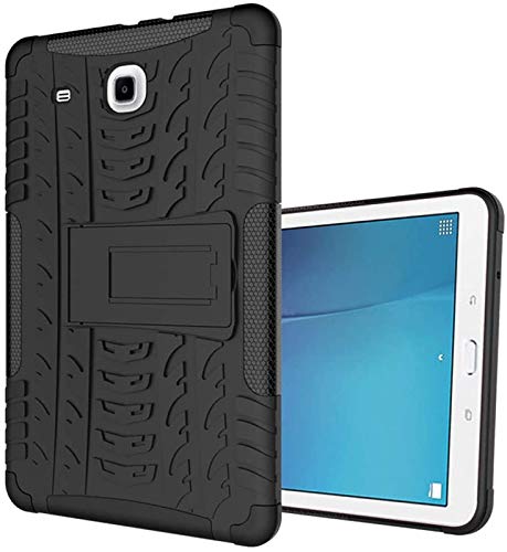 Image of MoreFit Hybrid Back Cover Case with Kickstand Wheel Pattern for Samsung Galaxy Tab E /SM-T560 / T565