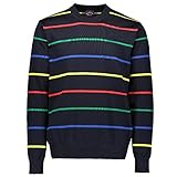 PAUL & SHARK I20P1073-116 Pullover Girocollo Rigato Multicolor 100% Lanna Cool Touch Regular Fit Uomo Blu Navy