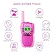 Spielzeug 3-12 Jahre für mädchen, Walkie Talkies für Kinder 8 Kanal Funkgerät mit VOX Funktion LED Taschenlampe, 3 Meilen Reichweite für Abenteuer im Freien, Camping (Rosa+Rosa)