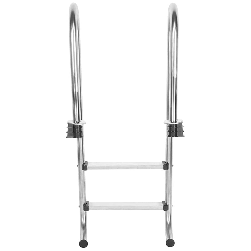 Escalera mecánica para Piscina, pasamanos de Escalera de Piscina Antideslizante de Acero Inoxidable de 2 Pasos, Escalera de Seguridad para Piscina subterránea