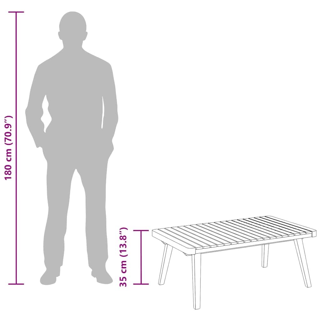 vidaXL - Garten-Couchtisch 90×55×35 cm Massivholz Akazie