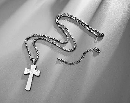 Football Cross Necklace Bracelets I CAN DO All Things Strength Bible Verse Stainless Steel Pendant Jewelry Gifts for Kids Boys Son Men3