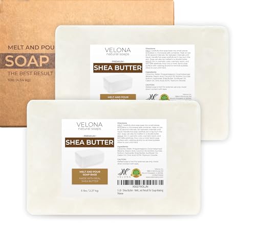 velona 10 LB - Shea Butter - Melt and Pour Soap Base SLS/SLES free | Natural Bars for The Best...