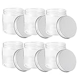 PRETYZOOM 6pcs Aluminum Lid Mason Jars Baby Toys Glass Jar Food Plastic Jars Bulk Pet Jars Spice Jam Bottles Small Canning Jar Canister with Cover Portable Mason Jars Storage Can Yogurt Jar