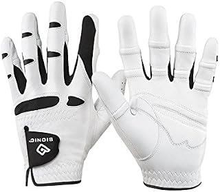 Bionic Gloves Mens StableGrip Golf Glove W/ Patented Natural Fit Technology Made from Long Lasting, Durable Genuine Cabretta Leather.