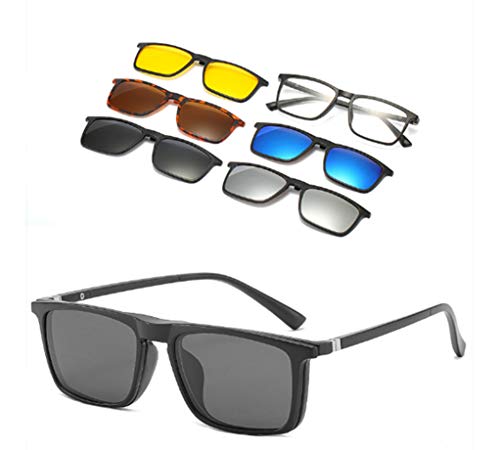 Embryform Lunettes de soleil à clip,polarisées avec lunettes magnétiques Clip Cover