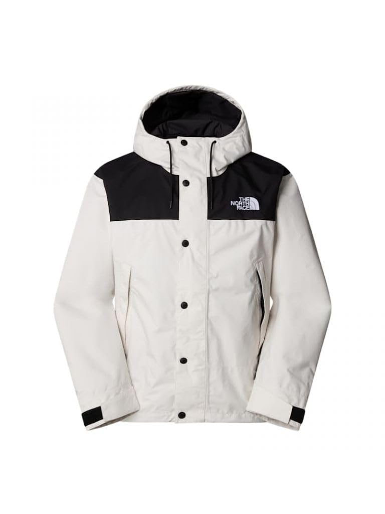 The North Face Men's Reign On Rain Jacket, White Dune/Tnf Black, XS