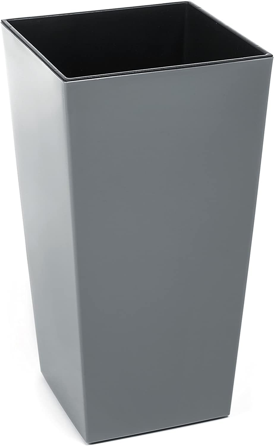 Gordanluk Tall plastic flower pot Square Shiny Flowerpot with internal