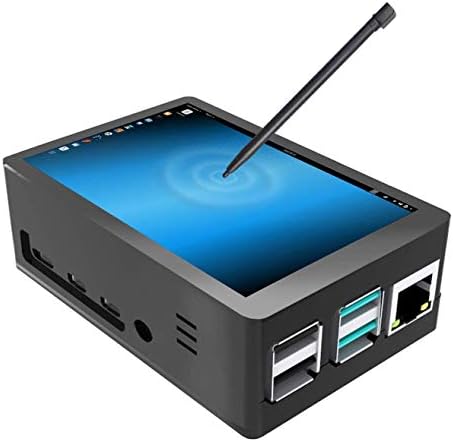 Jun-Saxifragelec For Raspberry Pi 4 Touch Screen with Case, 3.5 inch Touchscreen with fan, 320x480 Monitor TFT LCD Game Display