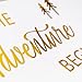 Eurteka Let The Adventure Begin Decal - Natural Adventure Themed for Baby Shower Decoration, Happy Camper Decor,Baby Shower Gold Decal