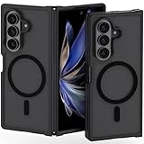 JMIMAOWO for Samsung Z Fold 7 Case Magnetic, [Compatible with MagSafe] [Military-Grade Protection], Galaxy Z Fold 7 Case Translucent Slim Fit Shockproof Protective Phone Cover for Z-Fold7, Black