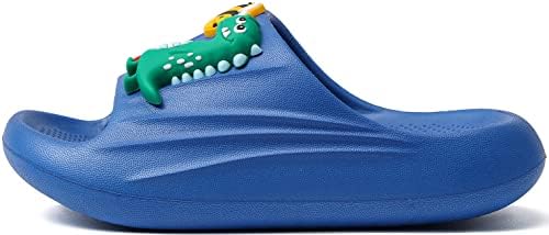LENEZENKid's Slides Girls Boys Comfort Non-Slip Thick Sole Slippers Summer Beach Shoes Shower Slippers Indoor & Outdoor