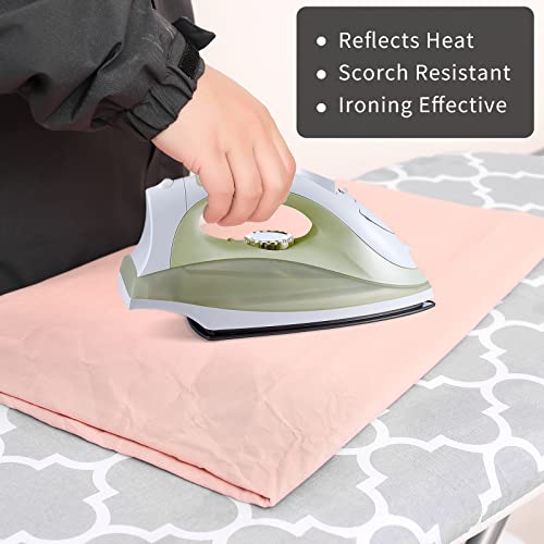 Ironing Board Cover And Pad, Heat Reflective & Stain Resistant Standard Full Size 15X54 Thick Padding Heavy Duty Iron Board Replacement Cover With Elastic Edge 4 Adjustable Fastener Straps #TOP4
