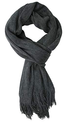 Écharpe tricot Rotfuchs anti-froid en laine douce anthracite
